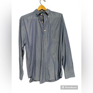 Nautica Blue n White Striped Button Down Men’s Size L